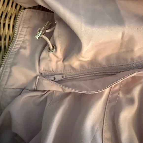 Women's Michael Kors Light Pink Hooded Rain Jacket Sz S - Picture 7 of 15